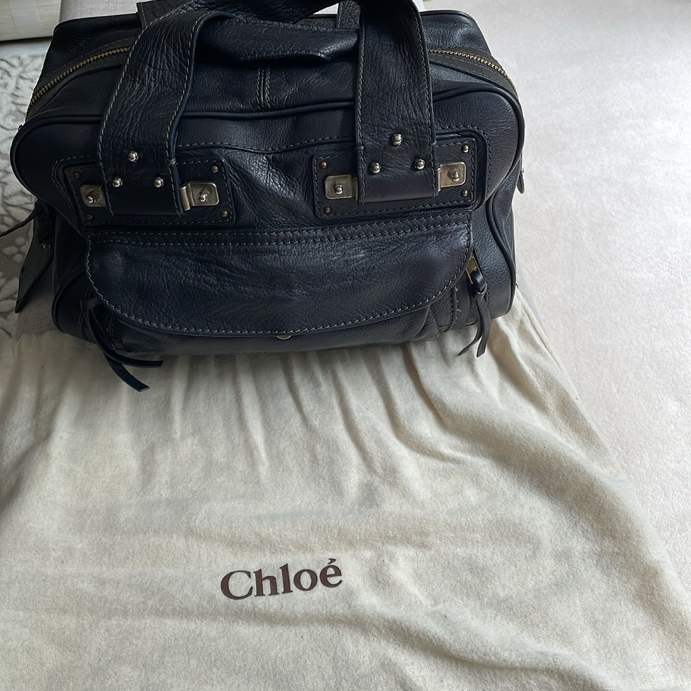 Chloe black leather ACIER bag o/s - Picture 2 of 14